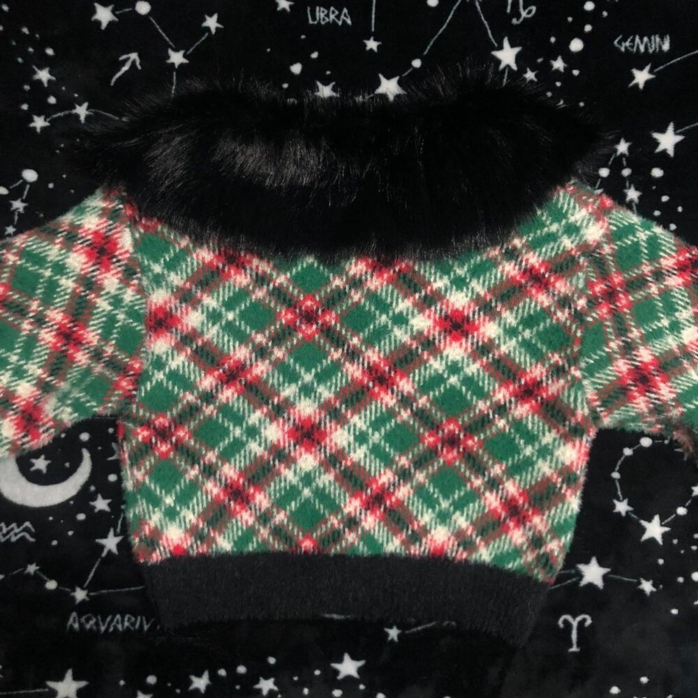 Dolls Kill Green and Red Plaid Cardigan - Picture 4 of 4